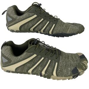 Oranginer Barefoot Men Minimalist Camo Green No Tie Lace Flexible Shoe NWOT S 13